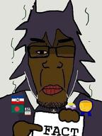 anti_fpe badge christianity esl fact flag flag:bangladesh flies fpe_chink_pedo_nigger fundamental_paper_education glasses hand holding_object lip lips map_(pedophile) miss_circle nigger non-binary orthodox orthodox_cross paper pedophile pointing pronouns shitskin soyjak stinky stubble subvariant:chudplier sweating text twitter variant:markiplier_soyjak yellow_sclera // 800x1067 // 97.5KB