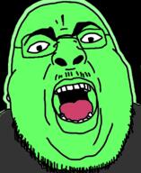 angry fat glowing open_mouth soyjak stubble variant:chugsjak // 1124x1374 // 571.3KB