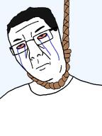 ack black_eyes bloodshot_eyes clothes crying hair hanging noose rope subvariant:chuzjak suicide template variant:chudjak variant:kuzjak white_shirt white_skin // 810x1080 // 24.2KB