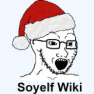 glasses open_mouth santa_hat soyjak_wiki stubble variant:soyak // 135x135 // 12.8KB