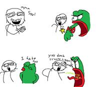 comic frog glasses open_mouth pepe soy soyjak stubble text // 661x601 // 18.3KB