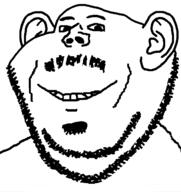 animated eyebrows merge mustache scissors shaved shaving smile subvariant:felix variant:impish_soyak_ears // 598x633 // 115.1KB