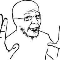 glasses hand mr_beast open_mouth soyjak stubble variant:unknown // 500x500 // 101.5KB