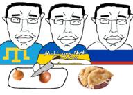 chebureki cooking crimean_tatar cutting eyes_closed friends friendship happy million_must_die onion russia smiling_friends table ukraine variant:chudjak writing_on_shirt // 1102x786 // 298.2KB