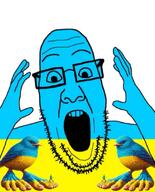 beard bird flag:ukraine foot glasses hand hands_up meta:not_oc ukraine variant:ppp // 736x909 // 74.3KB