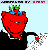 approved_by broot broot_(user) clothes glasses janny keyboard leaf leaves mouse red_skin smile suit thumbs_up tuxedo variant:impish_soyak_ears // 952x1000 // 167.0KB
