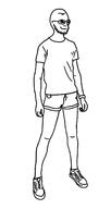 arm clothes full_body glasses hand hungary leg shoe shorts smile smirk soyjak stubble subvariant:magyar tshirt variant:soyak // 800x1500 // 127.6KB
