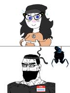 ack avengers b_b_ghast_(namefag) bbghast bbghast_lost beanie black_skin blue_eyes blush closed_mouth clothes cockroach dunchenman_(user) fat female glasses hair hand hanging meta:namefags necklace no_nose roach rope shy smile soyjak subvariant:perceptive_chud subvariant:scholar variant:chudjak variant:gapejak variant:soytan // 768x1024 // 193.0KB