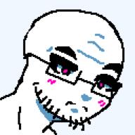 blush closed_mouth glasses pixel_art soyjak stubble variant:unknown // 256x256 // 2.9KB