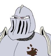 angry armor knight looking_at_you poop red_eyes subvariant:mexiaryan variant:meximutt // 883x963 // 40.8KB