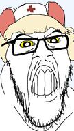 biting_lip blond clothes glasses hat lorna mouse mouse_ears nose nurse nurse_hat stubble subvariant:hornyferal teeth terrible_mouse variant:feraljak yellow_sclera // 1018x1810 // 55.2KB