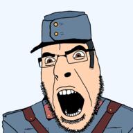 austria austria-hungary bandolier brown_eyes clothes hat hungary open_mouth transparent_background variant:cobson white_skin world_war_1 // 1000x1000 // 105.4KB