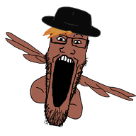 clothes fallout fallout_equestria flying hair hat hooves my_little_pony pegasus pony variant:markiplier_soyjak wing // 1000x1000 // 27.8KB