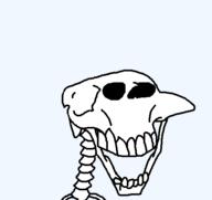 open_mouth series:skeletonjaks skeleton skull soyjak subvariant:splicejak template variant:impish_soyak_ears // 485x457 // 7.8KB