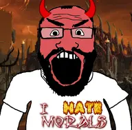 antimoral antimoralfagging devil_horns hate hate_morals hell immoral low_quality moralfagging morality no_morals subvariant:science_lover variant:markiplier_soyjak // 800x789 // 485.4KB