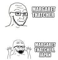 beard glasses hand margaret_thatcher open_mouth stubble thing_japanese variant:excited_soyjak variant:soyak white_skin // 1080x1116 // 80.5KB