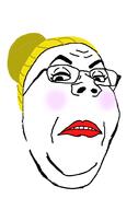 angry female glasses hair mother soyjak variant:gapejak yellow_hair // 669x1017 // 89.2KB