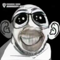 avatarify ear glasses looking_at_you meta:ai_generated shading smile soyjak stubble variant:feraljak white_skin // 1072x1072, 8.7s // 2.3MB