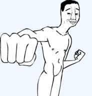 fist hair lips meta:tagme naked nipple punch skinny smile variant:chudjak // 908x945 // 19.4KB