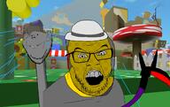 2soyjaks bee_swarm_simulator glasses open_mouth roblox screenshot smile soyjak stubble variant:feraljak variant:impish_soyak_ears video_game // 1249x789 // 678.0KB
