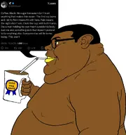 award brown_skin coffee cup drinking ear fat holding_object lips mug obese straw subvariant:branigger subvariant:branigger_side twitter variant:brandon xitter yellow_sclera // 962x1024 // 258.4KB