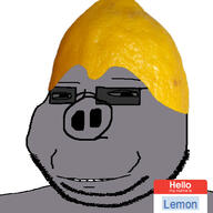 clothes glasses hat lemon lemon_(user) most_obnoxious_spammer_award name_tag obsessed obsessed_pigger pig piggers_larping_as_aryan soot soyjak_party subvariant:massjak variant:gapejak // 600x600 // 154.5KB