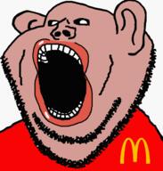 amerimutt animated brown_skin ear lalala lips mcdonalds open_mouth subvariant:impish_amerimutt talking variant:impish_soyak_ears // 598x628 // 66.8KB