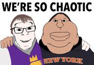 adrian adrian_explain_our_friend_group big_lips brown_hair brown_skin chaos closed_mouth dark_hair fat glasses hair hand hand_on_shoulder hoodie meme new_york obese ohio pale_skin smile subvariant:meximutt_front3 tan_skin tiktok variant:feraljak variant:meximutt we're_so_back white_skin // 1920x1325 // 340.9KB