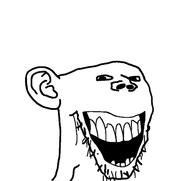 ear laughing open_mouth soyjak stubble subvariant:splicejak template variant:impish_soyak_ears // 485x457 // 19.9KB