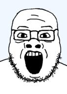 glasses looking_at_you open_mouth soyjak stubble template transparent_background variant:portjak // 373x522 // 8.0KB