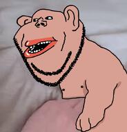 amerimutt animal baby brown_skin cat hand holding_object lips naked nipple pig subvariant:impish_amerimutt traced variant:impish_soyak_ears // 833x868 // 141.4KB