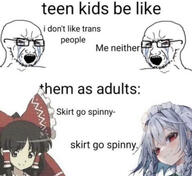 2soyjaks anime anime_female clothes crying glasses hair open_mouth skirt soyjak teeth tranny variant:soyak // 1284x1178 // 562.4KB