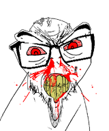 angry blood bloodshot_eyes clenched_teeth cracked_teeth distorted glasses nosebleed red_eyes soyjak stubble subvariant:feralrage teeth transparent_background variant:feraljak vein yellow_teeth // 1500x1800 // 277.6KB