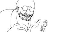 arm closed_mouth clothes ear glasses hand smile soyjak stubble variant:unknown // 600x337 // 42.8KB