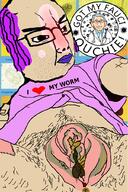angry anus arm blush closed_mouth clothes coronavirus_pandemic distorted dr_fauci glasses gross hair hand i_love meta:pornographic_content neovagina nsfw poop purple_hair soyjak stubble tattoo tshirt vaccine variant:chudjak white_skin worm // 680x1020 // 325.1KB