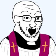 christianity clothes glasses open_mouth palindrome_get soyjak stubble tallit variant:soyak // 883x886 // 287.0KB