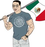 castizo chud chudcel flag flag:mexico mexican_flag mexico muscular_male nationalism // 1834x1913 // 720.1KB