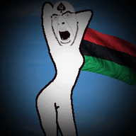 animated arm bbc flag glasses hip_sway leg pan_african queen_of_spades soyjak stubble tattoo variant:cobson // 500x500 // 1.4MB
