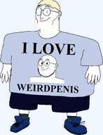 2soyjaks a10_eyes aryan blond blue_eyes blue_pants blue_shirt blue_shoes clothes full_body hair shoe shorts sock subvariant:weirdaryan text variant:weirdpenis weirdpenis_lover white_skin // 2091x2739 // 100.3KB