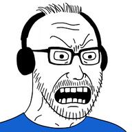 angry clothes cobson_killer glasses hair headphones open_mouth soyjak stubble template variant:stantonson // 1024x1024 // 84.7KB