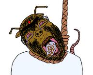 bindi bloodshot_eyes brown_skin brown_teeth cockroach dark_skin glasses hanging looking_at_you nigger noose pajeet pig poop rat roach roachnigger rope shitskin soyjak stubble suicide tail template unibrow variant:bernd white_background // 890x719 // 27.4KB