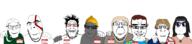 Astrofene_(namefag) Warrior-Z(user) antiswarthy_(namefag) bald beard blue_eyes brown_hair bu5t_(user) chud_troon_alliance chudnater2(namefag) closed_mouth connor_howard crescent_and_star crimea crimean_tatar flag flag:crimean_tatar flag:pakistan flag:texas friendship gemersonlakeandpalmer_(user) glasses grey_skin hair hand hello_my_name_is_(sticker) lemon_(user) multiple_soyjaks nameGOD namefag_drama namefags no_more_brother_wars open_mouth sating_(user) smile stubble subvariant:chudjak_front teeth text variant:bernd variant:chudjak variant:cobson variant:feraljak variant:markiplier_soyjak variant:soytan white_skin yellow_hair // 6842x1559 // 834.6KB
