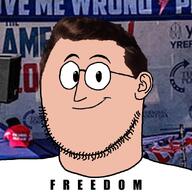 charlie_kirk glasses irl maga maga_hat small_head smile turning_point_usa variant:weirdpenis white_shirt white_skin // 900x900 // 580.0KB