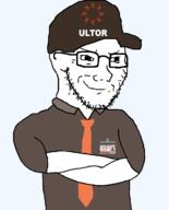 badge cap clothes glasses hat saints_row saints_row_2 smug stubble text transparent_background ultor_(saints_row) variant:soyak video_game // 564x699 // 27.6KB