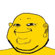 closed_mouth ear smile soyjak stubble subvariant:massjak subvariant:wholesome_soyjak variant:gapejak yellow yellow_skin yoba_face // 600x600 // 33.1KB