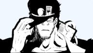 anime chainsaw closed_eyes clothes edgy edit glasses its_over its_yare_yare_daze jjba jojos_bizarre_adventure jotaro_kujo looking_at_you meta:tagme nas one_eye serious stubble text variant:markiplier_soyjak // 1080x619 // 71.3KB