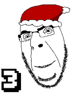 3 artist:crimsonvoidhydra1488 beard christmas glasses santa_hat smile soyjak transparent_background variant:cobson // 200x250 // 2.6KB