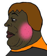 blush brown_hair brown_skin closed_mouth clothes dan eyebrows fat hair lips looking_to_the_left no_glasses nose side_profile soybooru stubble subvariant:alicia_side subvariant:hunky_twink_sex_machine variant:alicia // 500x600 // 30.0KB