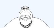 angry beard big_lips closed_mouth glasses hippopotamus punisher_face soyjak variant:hippojak // 2326x1211 // 32.5KB