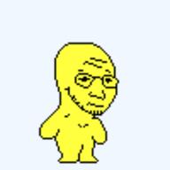 animated closed_mouth full_body glasses jump pizza_tower stubble variant:soyak yellow_skin // 100x100 // 2.9KB